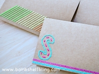 Bombshell Bling Embroidered Card